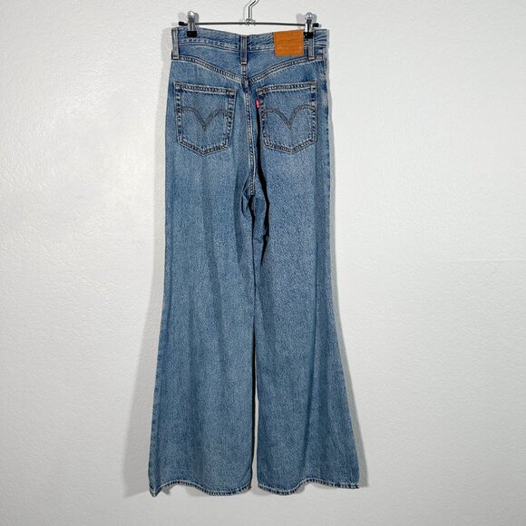 Levi's Women's Size 26 High Loose Flare Jeans High Waist Distress 1005-0497 - Picture 2 of 7